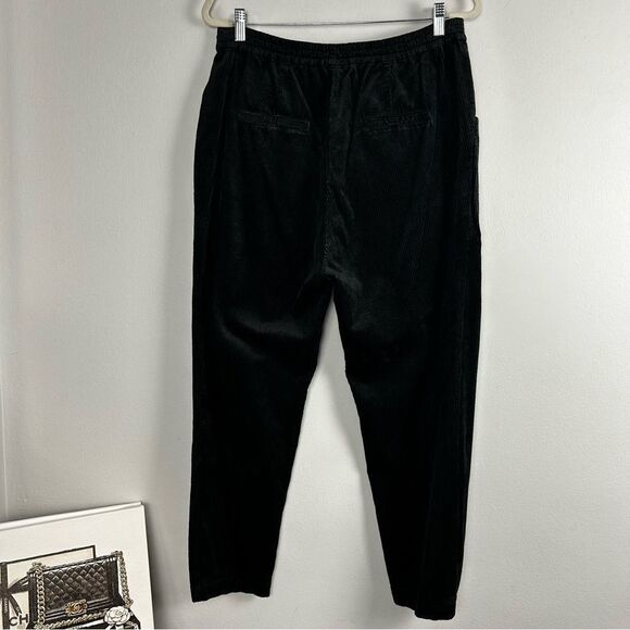 Transit Par Such Comfort fit pant with elastic waist in black corduroy - Picture 8 of 16